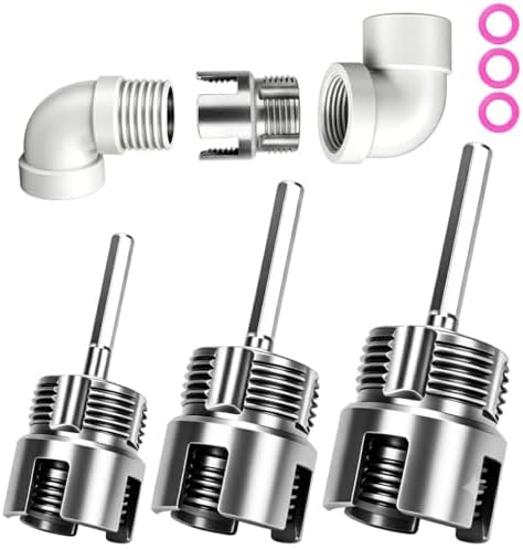 3PCS PVC Pipe Threader with Tape, Internal & External Pipe Threading Tool, Pipe Thread Cutting Tool for Drill, 1/2" 3/4" 1" NPT for PVC CPVC ABS Pipes, Thread Repair, DIY home, Garden Irrigation