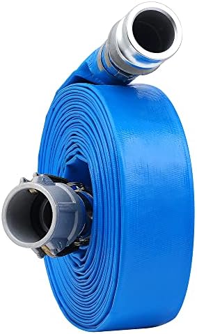 3" x 50ft PVC Lay Flat Discharge Hose With Aluminum Camlock C & E Fittings, Cam Lock Fitting, Heavy Duty Reinforced Pump Backwash Hose Assembly | Fittings, Cam Lock Fitting, Heavy Duty Reinforced Pump Backwash Hose Assembly