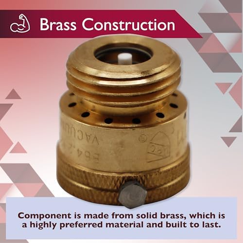 Vacuum Breaker 3/4 Inch Solid Brass Hose Bib Backflow Preventer for Garden Spigot RV Pack of 2