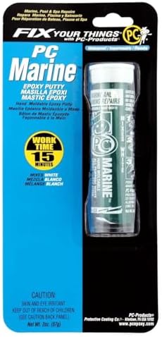 PC Products PC-Marine Epoxy Putty, 2oz Stick, White (25567) (Pack of 1)