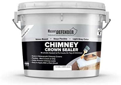 MasonryDefender Chimney Crown Sealer - Brushable Waterproof Sealant Prevents Leaks - 1/2 Gallon
