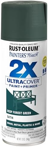 Rust-Oleum Painter's Touch 2X Ultra Cover Spray Paint, Satin Deep Forest