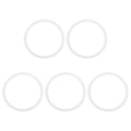 uxcell 5Pcs Silicone O Ring, 5.12" Silicone O-Rings Gasket Sealing Gasket Washers for 4.49" Clamp for Compressor Valves Pipe Repair Sink Plug Bathtub Plug Faucets, White