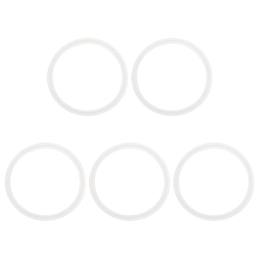 uxcell 5Pcs Silicone O Ring, 5.12" Silicone O-Rings Gasket Sealing Gasket Washers for 4.49" Clamp for Compressor Valves Pipe Repair Sink Plug Bathtub Plug Faucets, White