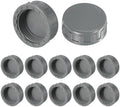 M METERXITY 12-Pack PVC Pipe End Cap Plug Adapter 1-1/4 In, Female Thread | Gray, Water End Cap Connector, Inner Teeth Pipe Plugs, for Outside Lawn, Yard/Watering Irrigation Systems