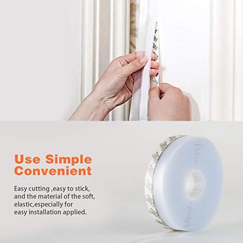 26 Feet Silicone Seal Strip,Door Weather Stripping Door Seal Strip Window Seal Silicone Sealing Tape for Door Draft Stopper Adhesive Tape (Transparent, 45mm)