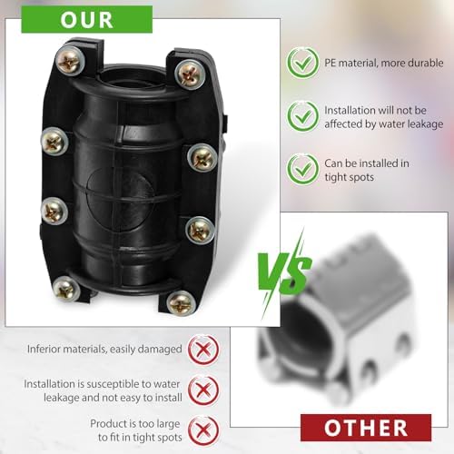 US 3Pcs Pipe Repair Clamp Anti-Impact Water Pipe Leak Repair Clamp Sturdy Emergency Pipe Repair Kit Pipe Repair Fixture Pipe Clamp for Cast Iron Pipes Cement Pipes PVC Pipes PE Pipes(20mm,black)