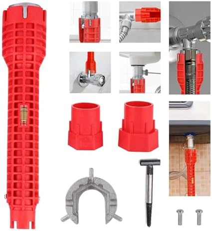 8-in-1 Faucet and Sink Wrench, Universal Basin Wrench for Tight Spaces