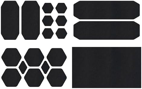 GEAR AID Tenacious Tape Repair Patches – Peel-and-Stick Nylon Gear Patches for Jackets, Tents, Sleeping Bags, Backpacks, and Outdoor Gear – Fix Rips, Tears, and Holes, 19 Various Sizes, Black