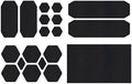 GEAR AID Tenacious Tape Repair Patches – Peel-and-Stick Nylon Gear Patches for Jackets, Tents, Sleeping Bags, Backpacks, and Outdoor Gear – Fix Rips, Tears, and Holes, 19 Various Sizes, Black