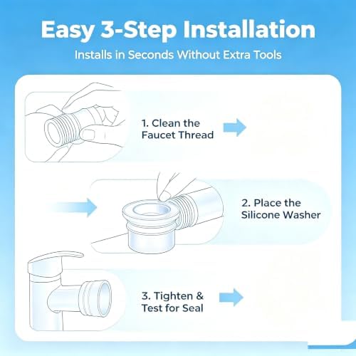 Geesatis 50Pcs Faucet Leak-Proof Sealing Gasket,White | Universal Silicone Gasket Sealing Ring,Water Pipe Silicone Rubber Hose Gasket Washers