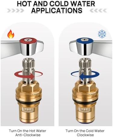 Cold Side Brass Ceramic Spindle Assembly for Commercial Faucet