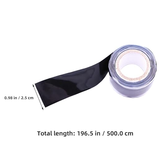 SOLUSTRE 1roll Self- Silicone Tape Adhesive Seal for Electrical Wire Wrapping Automotive Household Use