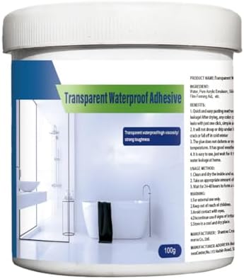 XIRUJNFD Transparent Waterproof Coating, Super Strong Invisible Waterproof Anti-Leakage Agent, Transparent Waterproof Glue, Strong Adhesion Repairs Last Long Time (1Pcs/100g)