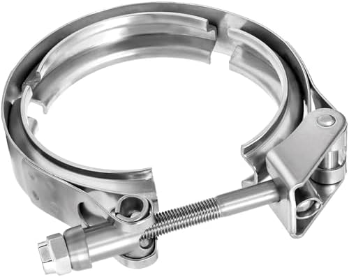 2.5Inch Quick Release V Band Clamp Stainless Steel 304, Clamp Fittings for Exhaust Pipe Flanges (Quick Release V Band Clamp, 2.5inch)