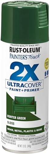 Rust-Oleum Painter's Touch 2X Ultra Cover Spray Paint, Gloss Hunter Green