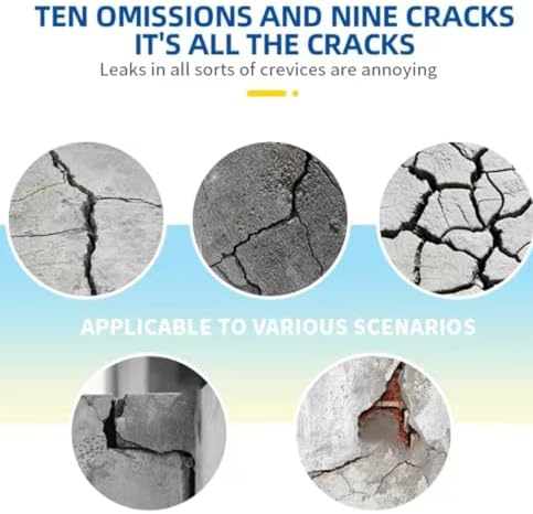 CAYRCCY 500ml Waterproof Crack Sealant, Instant Leak Repair Coating, High Elasticity Waterproof Seal for Concrete, Roof, Bathroom, Kitchen, Exterior & Interior Use, Durable Weatherproof Sealant