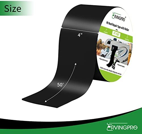 RV Roof Sealant Tape, Black, 4 Inch x 50ft RV Tape
