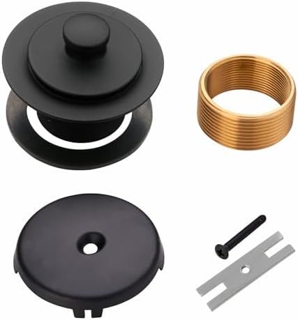 WELLUP Black Bathtub Drain Conversion Kit,Lift & Turn Tub Drain Overflow