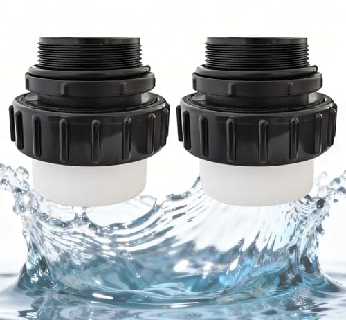 2" Hi Temp Union PVC Fittings for Pentair Whisperflo Intelliflo Pool Pumps | For Inground Swimming Pool 21063-200-000,2" MIP x 2" Slip PVC,Includes Thread Seal Tape for Secure, Leak-Free Installation