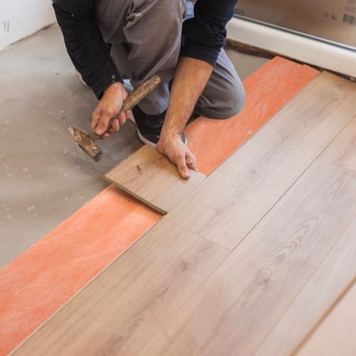 WUWEOT Waterproof Membrane, 5Inch X 98.5Ft 20Mils Thickness Shower Membrane Uncoupling Band, Polyethylene Fabric Tile Underlayment Seam Tape for Tile Wall Floor Bathroom Shower Sauna Steam Room