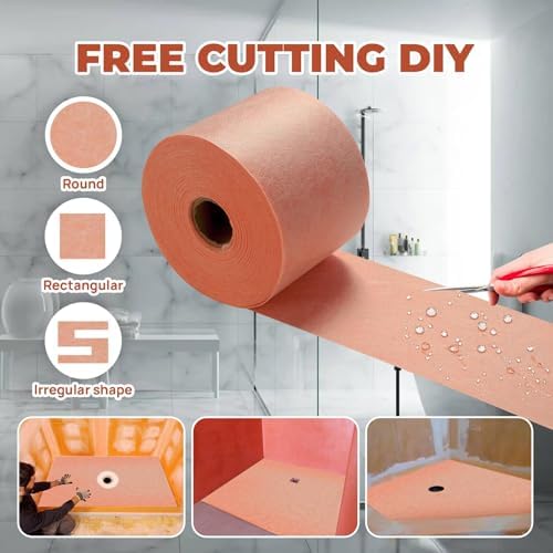 Sidasu 100FT Shower Waterproofing Membrane Roll, 5 Inch Wide