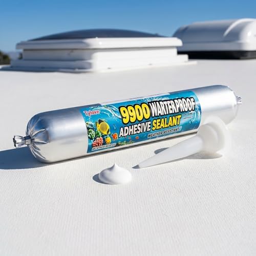 Clear 9900 Silicone Waterproof Sealant for Roof, Wall, Fish Tank, RV & Metal Repair | Heat, Tear, Stretch & UV Resistant, Non-Toxic