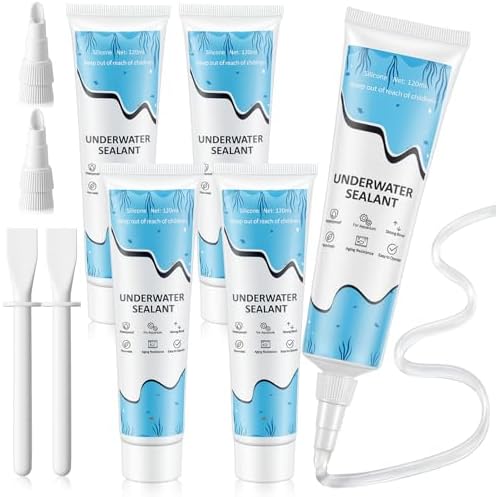 Threlaco 4 Pcs Clear Aquarium Silicone Sealant 120ml Underwater Sealant