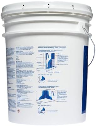 Ames Research Laboratories BMX5RG Blue MAX Waterproofer, Regular Use in Interior & Below-Grade Exterior Concrete Sealer and More. Liquid Rubber, 5 Gallon (Pack of 1), 640 Fl Oz