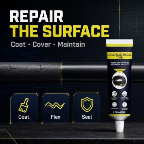 Liquid Electrical Tape, 1.76 Oz Waterproof Insulating Coating for Wires