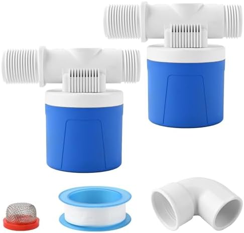 2Pcs 3/4" Aquapulse Side Inlet Water Float Valve, Automatic Water Level Conrtol Valves, Aqua pluse Water Tank Float Valve for Livestock, Swimming Pool, Toilet, Garden Irrigation System, 3/4" Hose