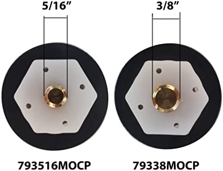 Westbrass 79338MOCP Replacement Tip-Toe Bathtub Drain Stopper with 3/8" Stem, Polished Chrome