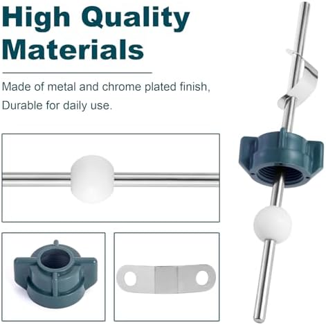 Lavatory Pop Up Center Piece Assembly,Pop Up Drain Repair Kit,Fits Most Popular Brands，Replacement for PS2673,PS469 and PSB327,Replacement Bathroom Sink Pivot Rod,18MM Ball, Chrome（1PC）