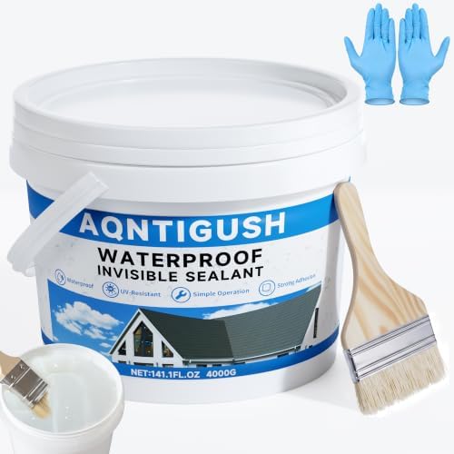 Transparent Waterproof Sealant 1Gallon, Clear Invisible Coating
