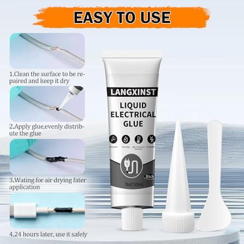 Black Liquid Electrical Tape, Waterproof Insulating Sealant for Wires