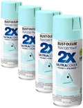 Rust-Oleum 334059 Painter's Touch 2X Ultra Cover Spray Paint, 12 oz, Satin Aqua (Pack of 4)