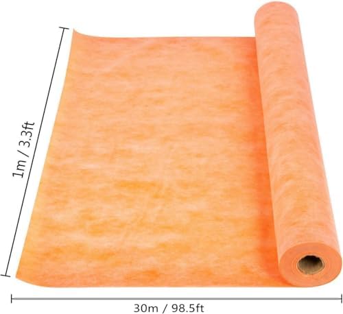 Waterproof Membrane for Shower 3.3 ft x 98.5 ft / 323 Square Feet Waterproofing Membrane 20mil Thickness Tile Underlayment Waterproof for Sauna Bathroom Walls 323 sqft Polyethylene Fabric Roll