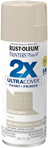 Rust-Oleum Painter's Touch 2X Ultra Cover Spray Paint, Gloss Cottage White