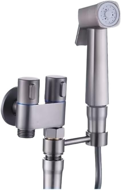 Universal Plumbing Adapter Kit Multi Purpose Bidet Shower Faucet Connector Set with Leakproof Seals Quick Connect Fittings for Toilet Installation and Emergency Repairs(Gray Suit)