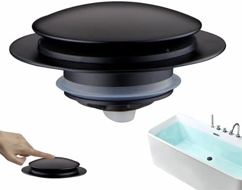 Bathtub Drain Stopper Pop Up Universal - Black Replacement
