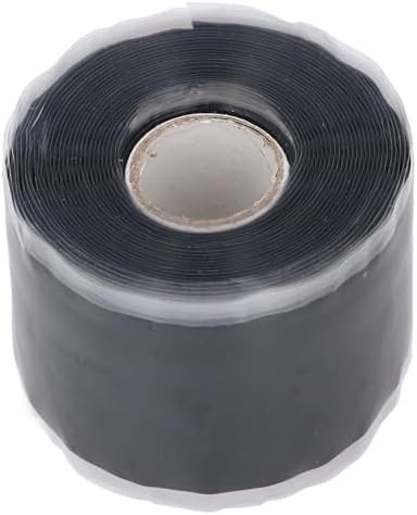 Cosiki Self Fusing Silicone Tape, Black Leak Seal Tape, Pipe Repair Wrap with 2.5mpa Tensile Strength, 50C to 260C, Ideal for Emergency Pipe Repair & Hose Fixation, 1.97inx16.4ft (Black)