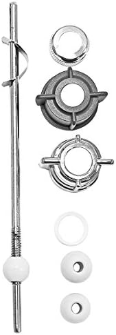 PF WaterWorks PF0904 Pop-Up Drain Repair Kit - Threaded Adjustable Center Pivot/Ball Rod with 3 Nuts, Gasket, 3 Sizes of Balls, No Pull Rod/Linkage, Chrome