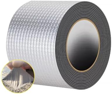 Butyl Tape, Waterproof RV Sealant Tape Butyl Rubber UV-Resistant Roofing Tape for Camper Marine Boat Truck Window Glass Roof Leak Patching Pipe Sealing (33ft x 4in)
