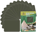 OAZ 15 Pieces 3.5 x 4.7 inch Nylon Repair Patches Nylon Fabric Patch Self-Adhesive Tent Repair Tape Waterproof Lightweight Repair Patches Repair Patch Kit for Clothing Down Jacket Bag (Army Green)