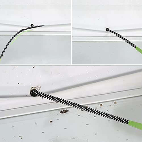 Sewer Drain Brush, Drain Clog Remover, 22.83inch Flexible Long Pipe Snake Hair Clogs Catcher Cleaner Tool for Toilet, Kitchen Sink, Sewer Drain, Bathroom Tub