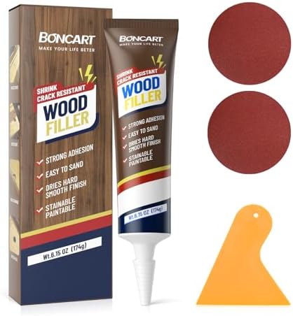 Boncart Wood Filler, 6.15 oz Paintable Wood Putty