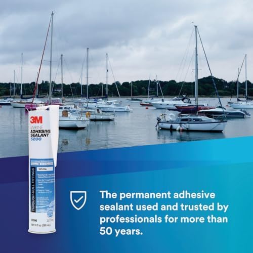 3M Marine Adhesive Sealant 5200, White, 3 oz Tube