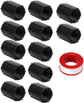 PEUTIER 12pcs 3/4 Inch Double Female Hose Connector, Female Threaded PVC Coupling with Sealing Tape Sprinkler Pipe Adapter Fitting for Garden Drip Irrigation Systems Work