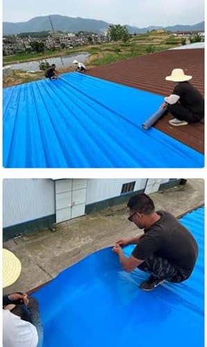 Blue Self-Adhesive Sheds Roofing Felt, Asphalt Roof Shingles Repair Tape, Roof Protector Underlayment Roll, Flashing Tape for Roofs, Waterproofing Roof Cladding(20x900cm/0.65x29.5ft)