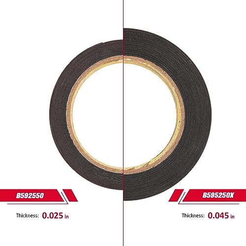 3M Double Sided Tape Heavy Duty 2" x 15.4 Ft, Mounting Tape | Black 5925 Foam Tape Strong Adhesive for Car Décor Home Office Logos, 0.025in Thick